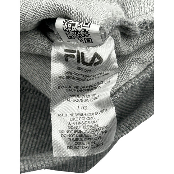 Fila Crew Neck Sweatshirt - Large - Grey Cotton Blend