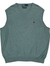 Polo Ralph Lauren Sweater Vest - XX-Large - Teal Cotton