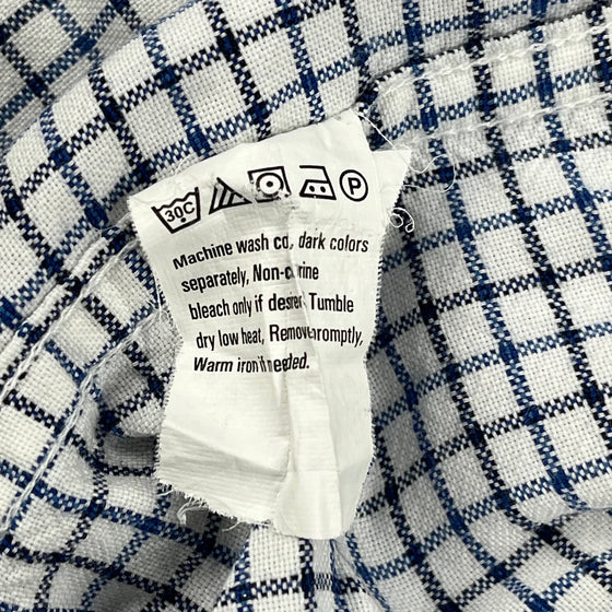 Chaps Ralph Lauren Checked Shirt - Medium White Cotton