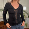 Vintage black Extyn Long Sleeve Top - womens small