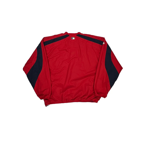 Nationals Majestic Graphic Windbreaker - 2XL Red Polyester