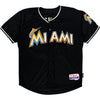 Majestic Miami Marlins Player Jersey - Large - Black Polyester