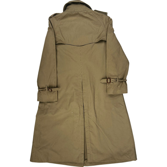 Burberrys Double-Breasted Trench Coat - Small - Beige Cotton