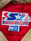 1980s Starter 49ers NFL Jacket - Large - Beige Polyester