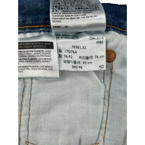 Levis 501 Jeans - 28W 29L - Blue Cotton