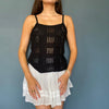 Vintage black Just Woman Crochet Top - womens medium