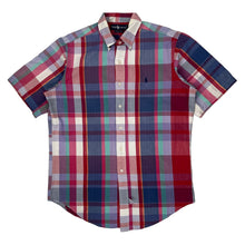  Ralph Lauren Checked Short Sleeve Shirt - Medium Red Cotton