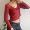 Vintage red Toy G. Long Sleeve Top - womens small