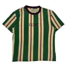  Striped Guess Striped T-Shirt - Medium Green Cotton