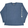 Carhartt Long Sleeve Logo Long Sleeve T-Shirt - XL - Blue Cotton