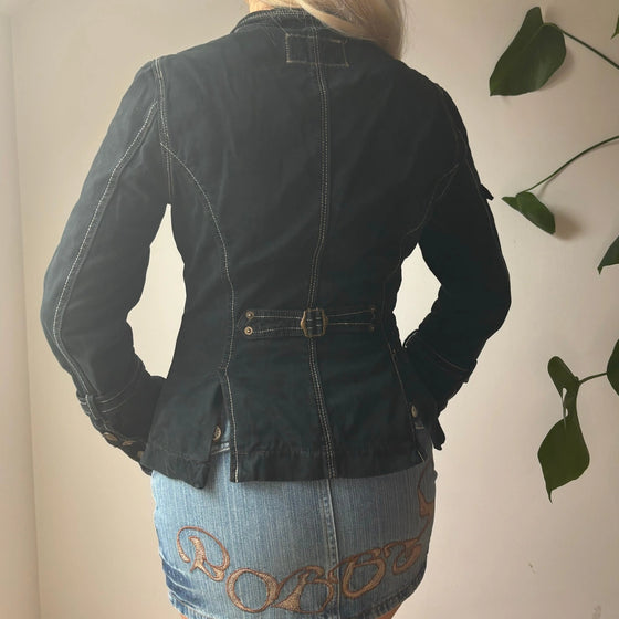 Vintage black Blue Collection Jacket - womens small