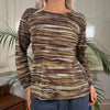 Vintage brown Riva Degli Shiavoni Mesh Top - womens large