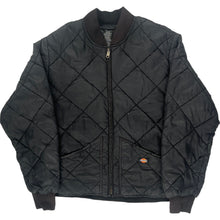  Dickies Quilted Bomber Jacket - Medium - Black Polyester