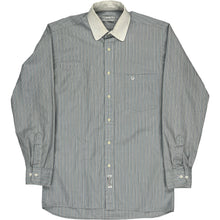  Christian Dior Chemises Striped Shirt - small - Blue Cotton