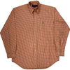 Ralph Lauren Golf Tilden Check Shirt - Medium - Orange Cotton