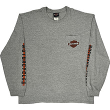  Harley Davidson Long Sleeve T-Shirt - XL - Grey Cotton Blend