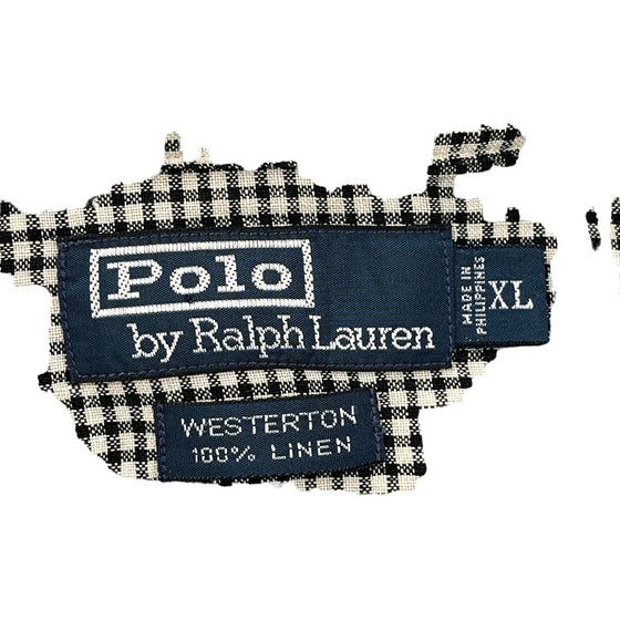 Polo by Ralph Lauren Westerton Check Shirt - XL - Black Linen