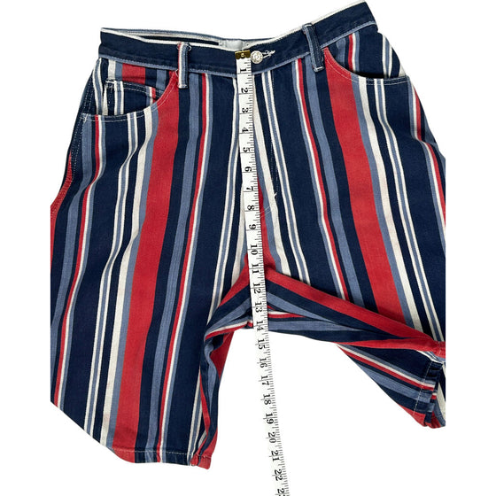 Denim Republic Striped Shorts - 28W 10L - Multicoloured Cotton