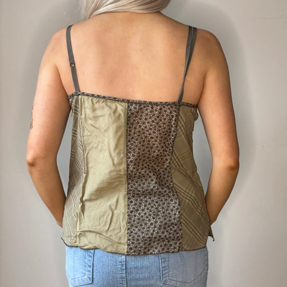 Vintage brown Max & Co Cami Top - womens large