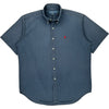 Ralph Lauren Blake Short Sleeve Shirt - Large - Blue Cotton