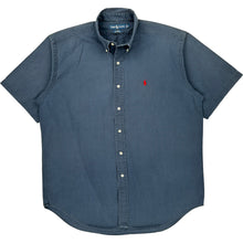  Ralph Lauren Blake Short Sleeve Shirt - Large - Blue Cotton