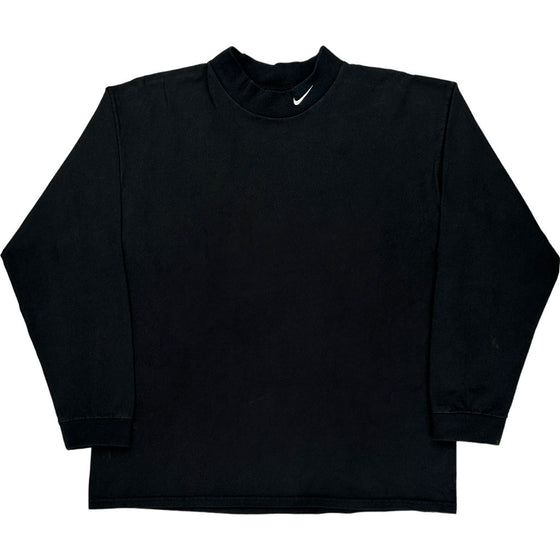 Nike Long Sleeve T-Shirt - Large - Black Cotton