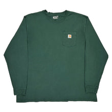  Pocket Carhartt Oversized Long Sleeve T-Shirt - 3XL Green Cotton