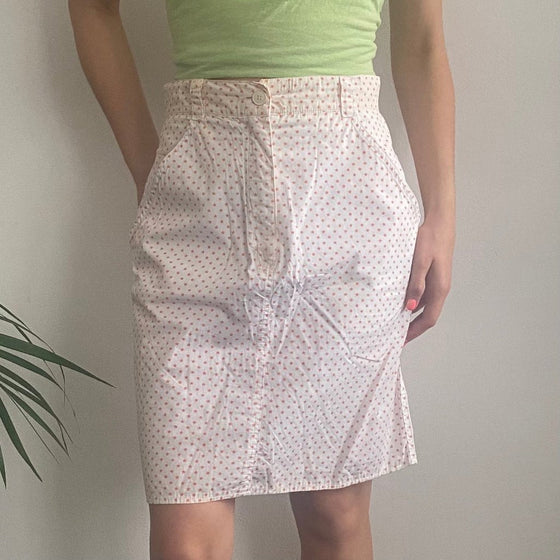 Vintage white Les Copains Mini Skirt - womens 28" waist