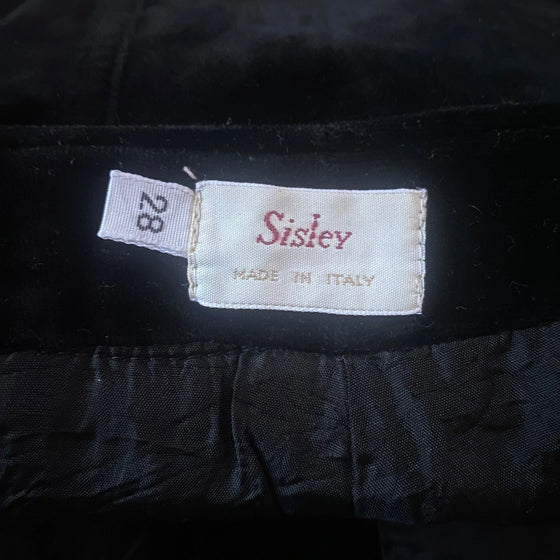 Vintage black Sisley Mini Skirt - womens 25" waist