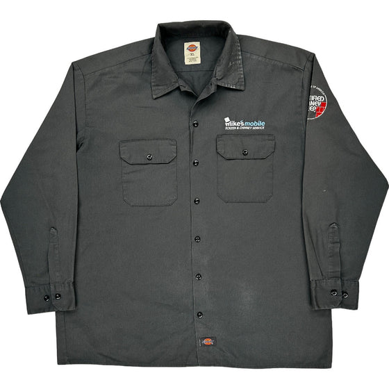 Dickies Work Shirt - XL - Grey Polyester Blend