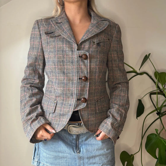 Vintage grey Stefanel Blazer - womens x-small