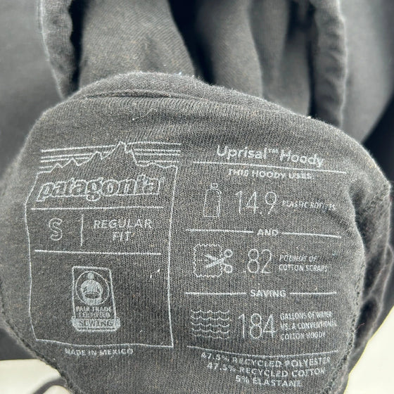 Patagonia Graphic Hoodie - Small Black Polyester Blend