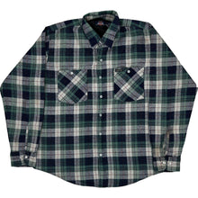  Dickies Flannel Shirt - Large - Green Cotton Blend