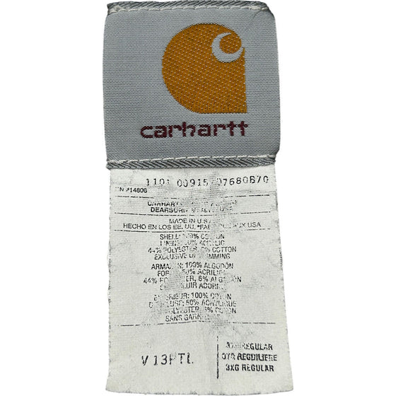 Carhartt Sherpa-Lined Denim Vest - 3XL - Grey Cotton