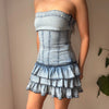 Vintage blue Terranova Denim Dress - womens x-small