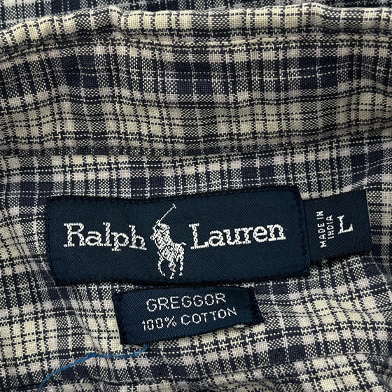 Greggor Ralph Lauren Checked Shirt - Large Multicoloured Cotton