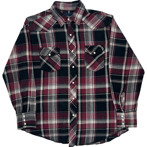 Wrangler Checked Long Sleeve Shirt - Large - Multicoloured Cotton