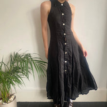  Vintage black Seventy Maxi Dress - womens small