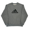 Adidas Logo Adidas Spellout Sweatshirt - Medium Grey Cotton Blend