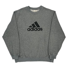  Adidas Logo Adidas Spellout Sweatshirt - Medium Grey Cotton Blend