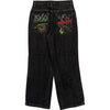 Hip Hop Sean John Embroidered Wide Leg Jeans - 28W 28L - Black Cotton Blend