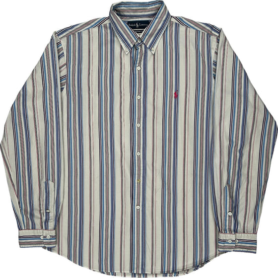 Ralph Lauren Custom Fit Striped Shirt - XL - Multicoloured Cotton