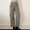 Vintage khaki Benetton Cargo Trousers - womens 24" waist