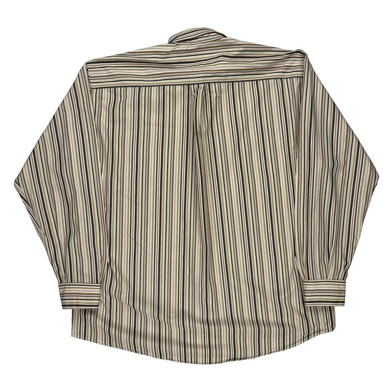 Burberry London Striped Shirt - XL Beige Cotton