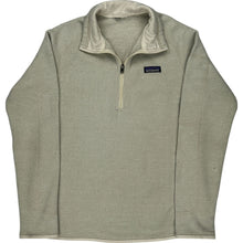  Patagonia 1/4 Zip Fleece Pullover - Small - Beige Polyester