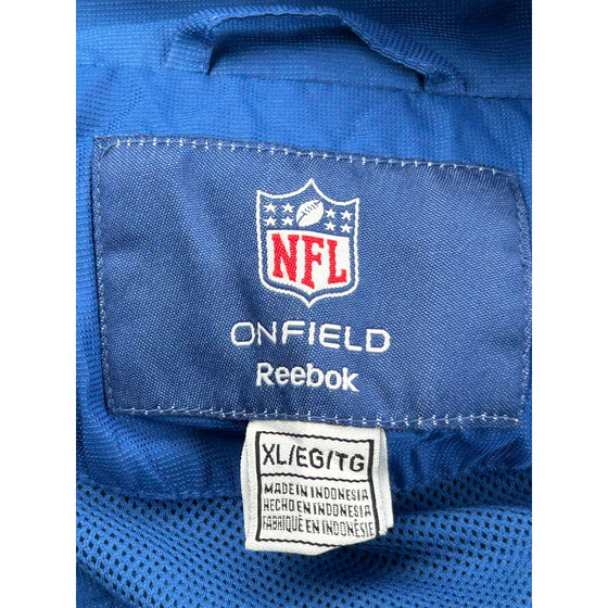 Reebok Onfield Indianapolis Colts 1/4 Zip Jacket - XL - Blue Polyester