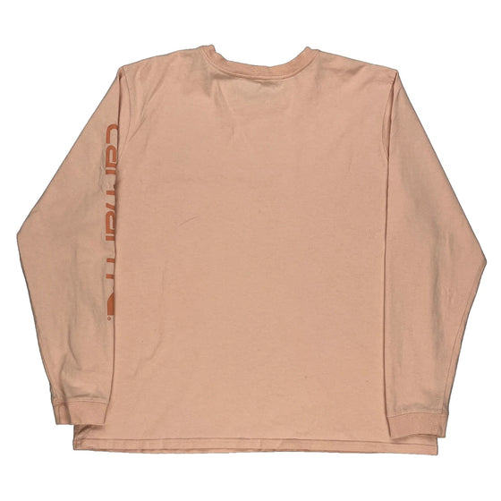 Carhartt Graphic Long Sleeve T-Shirt - XL Pink Cotton