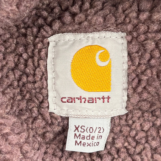 Carhartt Cropped Coat - XS Burgundy Cotton Blend