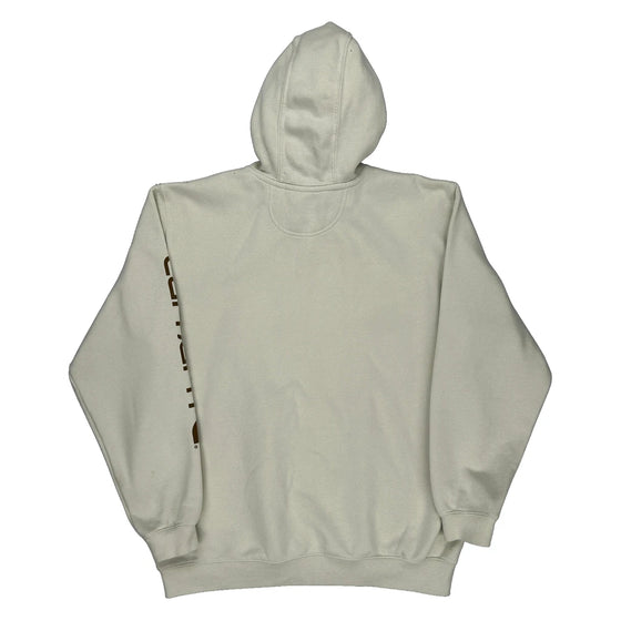 Loose Fit Carhartt Oversized Hoodie - XL Cream Cotton Blend