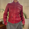 Vintage red Blu Sand Leather Jacket - womens small